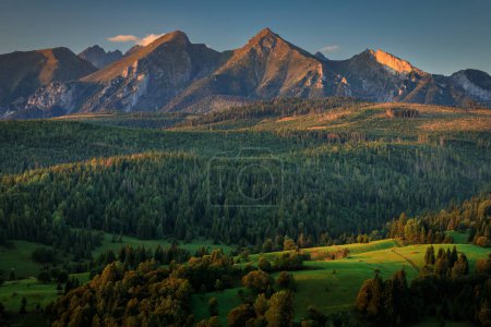 Photo for The Belianske Tatras before the sunrise, Osturnia. Slovakia - Royalty Free Image