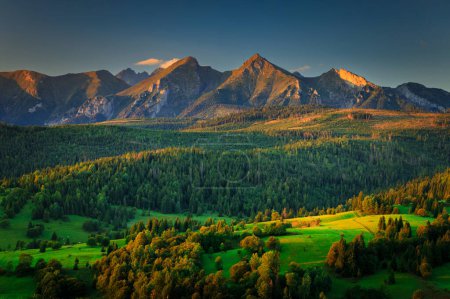 Photo for The Belianske Tatras before the sunrise, Osturnia. Slovakia - Royalty Free Image