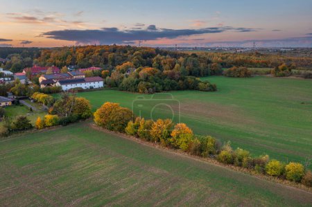 Photo for Aerial view of fields in Rotmankai, Poland - Royalty Free Image
