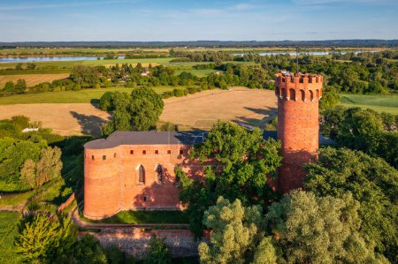 Photo for Teutonic Castle at the Wda river in Swiecie, Poland. - Royalty Free Image