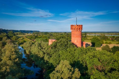 Photo for Teutonic Castle at the Wda river in Swiecie, Poland. - Royalty Free Image