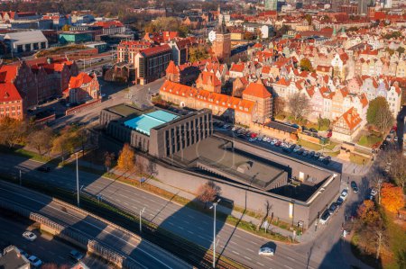 Photo for Aerial view of the ShakespeareTheatre building in Gdansk, Poland - Royalty Free Image