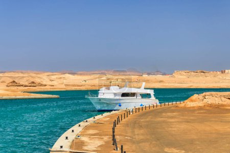 Photo for Beautiful scenery of the Red Sea coast at Port Ghalib in Egypt, Africa. - Royalty Free Image