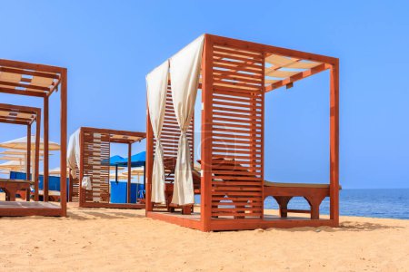 Photo for Luxury sun loungers on the beach in Marsa Alam, Egypt - Royalty Free Image
