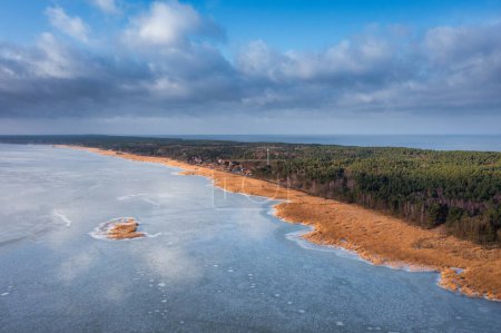 Paysage de la Vistule Spit au bord de la mer Baltique. Pologne