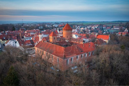 Teutonic castle in Reszel at sunset, Poland.