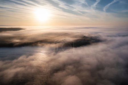 Photo for Misty sunrise over the rocky coast of Kilkee, Co. Clare. Ireland - Royalty Free Image