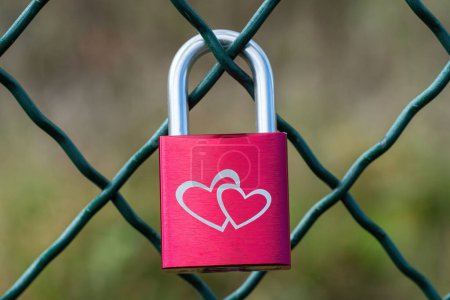 Love padlocks on a bridge. Valentines day love concept.
