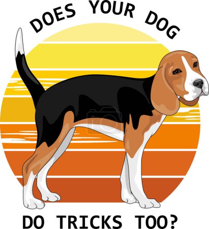 Photo for Cute beagle. Does your dog do tricks too? - Royalty Free Image