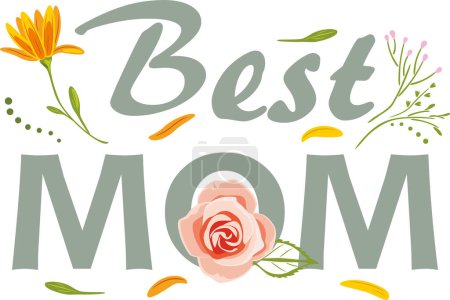 Photo for Best MOM. Beautiful floral design for gift idea - Royalty Free Image