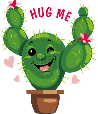 Photo for Happy cactus. Hug me - Royalty Free Image