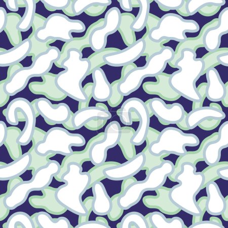 Photo for Abstract seamless pattern with mint green and white spots - Royalty Free Image