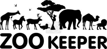 Photo for Zoo keeper. Simple design in black - Royalty Free Image
