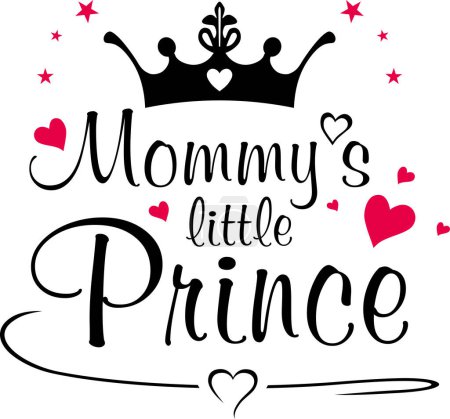 Photo for Mommy's little prince. Simple design in black and red - Royalty Free Image