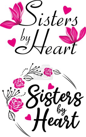 Photo for Sisters by heart. Two designs - Royalty Free Image