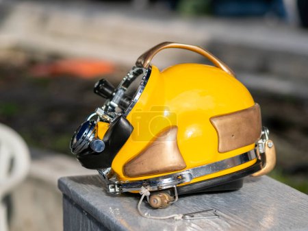 helmet of a commercial proffesional diver