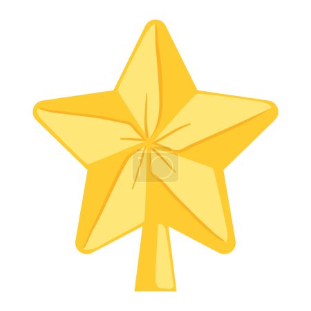 golden christmas star decorative icon