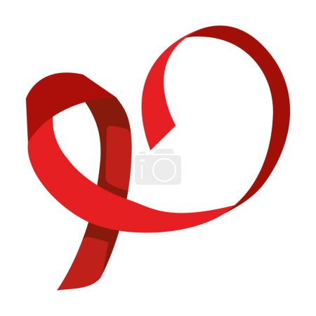 Illustration for World AIDS day ribbon emblem icon - Royalty Free Image