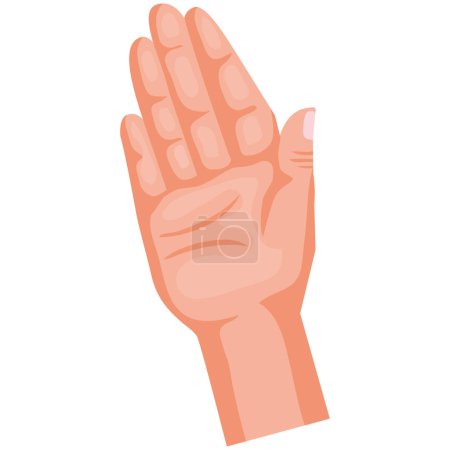 Illustration for Hand human stop gesture icon - Royalty Free Image