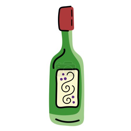 Ilustración de Fresh wine bottle drink icon - Imagen libre de derechos