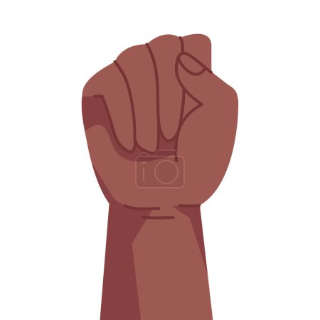 Illustration for Afro hand fist fighter icon - Royalty Free Image
