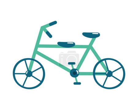 Téléchargez les illustrations : Green bicycle sport vehicle icon - en licence libre de droit