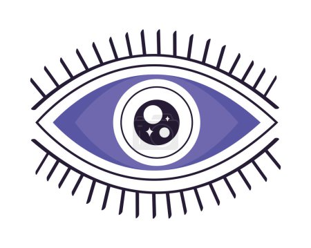 Téléchargez les illustrations : Symbole ésotérique des yeux icône isolée - en licence libre de droit