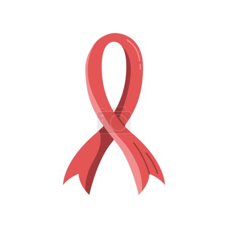 Illustration for AIDS red ribbon campaign icon - Royalty Free Image