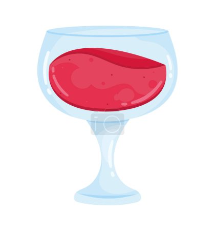 Illustration for Fresh wine cup drink icon - Royalty Free Image