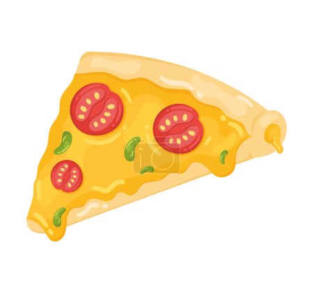 Illustration for Italian pizza fast food icon - Royalty Free Image