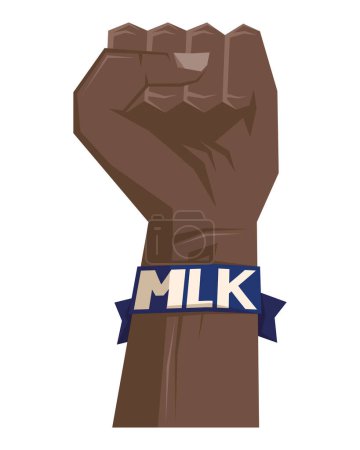 Illustration for Hand with mlk wristband icon - Royalty Free Image