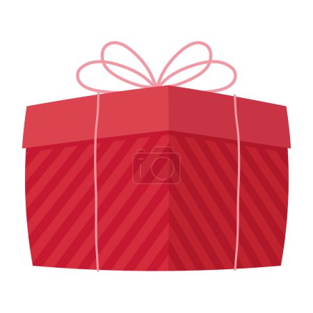 Téléchargez les illustrations : Boîte cadeau rouge icône cadeau - en licence libre de droit