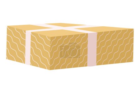Téléchargez les illustrations : Boîte cadeau beige icône cadeau - en licence libre de droit