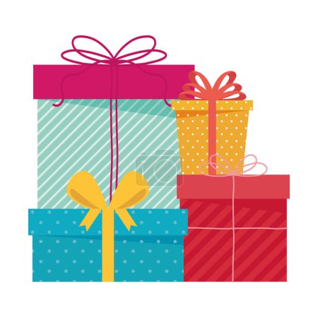 Ilustración de Regalos cajas regalos paquetes icono - Imagen libre de derechos