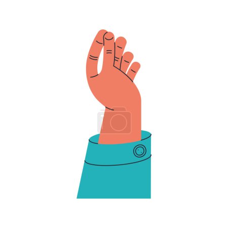 Illustration for Hand human up position icon - Royalty Free Image