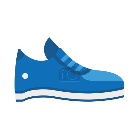 Illustration for Blue tennis shoes sport icon - Royalty Free Image