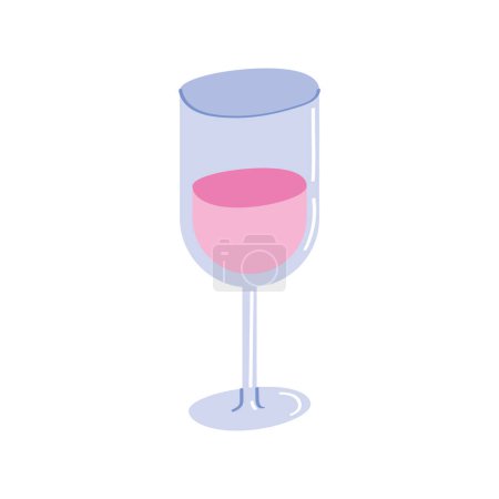 Téléchargez les illustrations : Fresh wine cup drink icon - en licence libre de droit