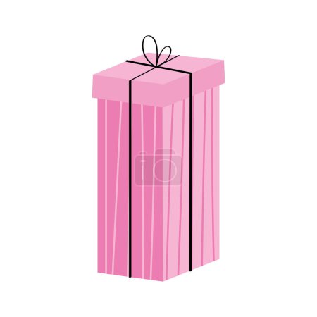 Ilustración de Caja de regalo rosa icono presente - Imagen libre de derechos