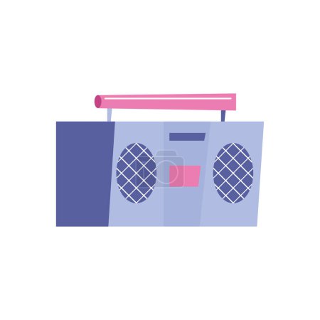 Illustration for Boombox music player device icon - Royalty Free Image