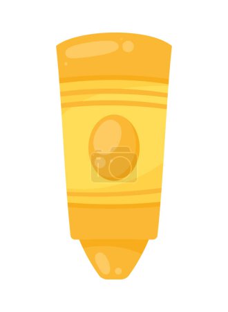 Ilustración de Lápiz amarillo icono de suministro escolar - Imagen libre de derechos