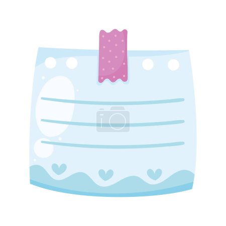 Illustration for Paper note with tape icon - Royalty Free Image