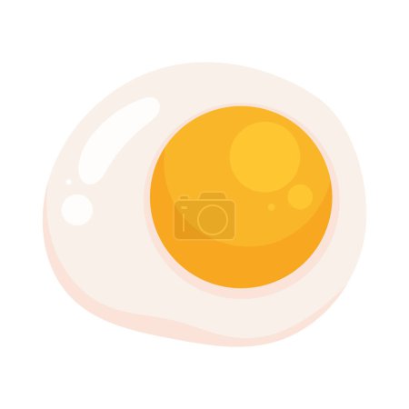 Téléchargez les illustrations : Egg fried breakfast food icon - en licence libre de droit