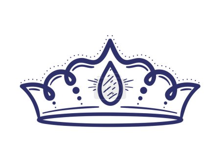 Ilustración de Princesa corona realeza bosquejo icono - Imagen libre de derechos