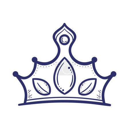 Ilustración de Príncipe corona realeza bosquejo icono - Imagen libre de derechos