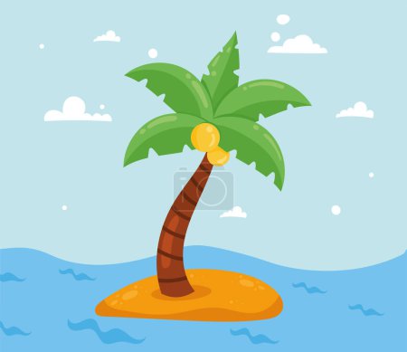 Ilustración de Árbol silueta de palma icono de estilo - Imagen libre de derechos