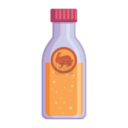 Illustration for Bottle cruelty free seal product - Royalty Free Image