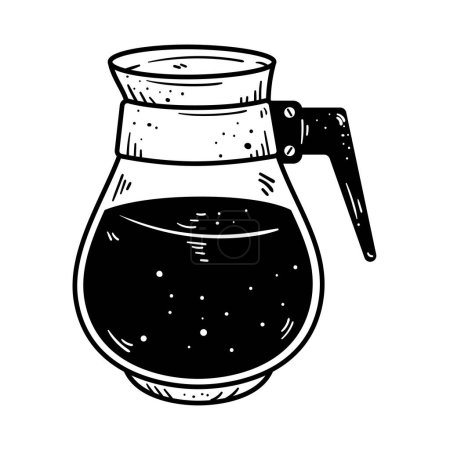 Illustration for Coffee drink in teapot icon - Royalty Free Image
