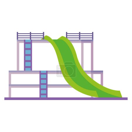 Ilustración de Verde parque infantil diapositiva icono de entretenimiento - Imagen libre de derechos