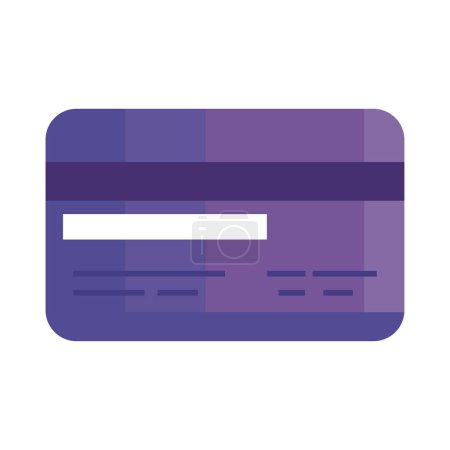 Illustration for Credit card bank isolated icon - Royalty Free Image