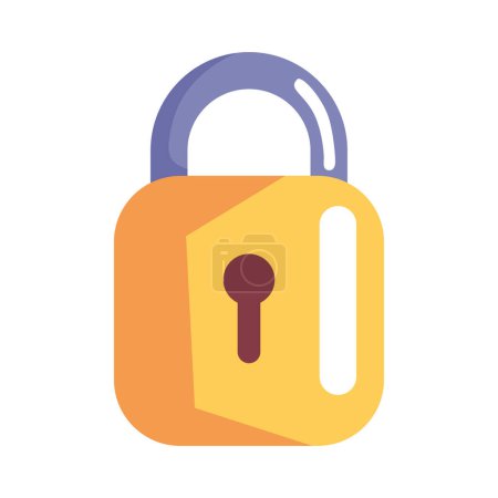 Ilustración de Safe secure padlock icon isolated - Imagen libre de derechos